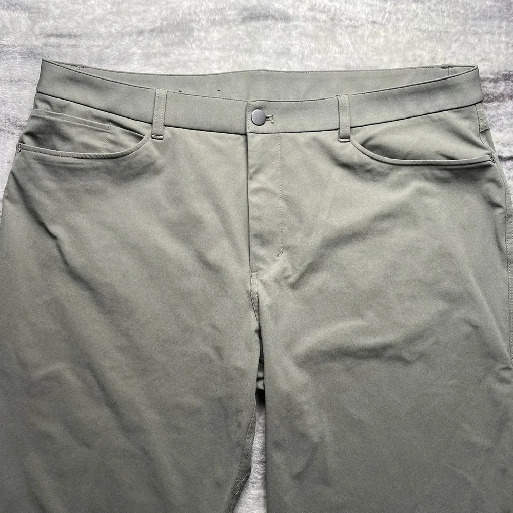Lululemon ABC Classic Fit Pants Size 38x28 Warpstreme Sage Gray